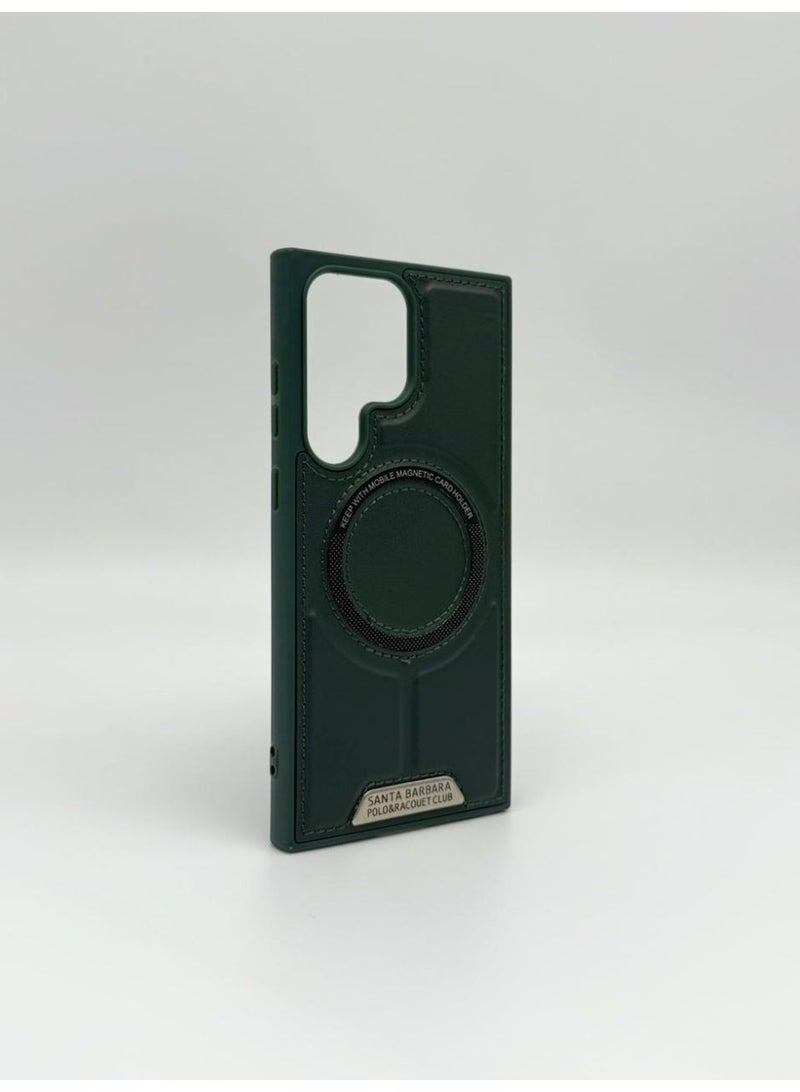 general Santa Barbara Polo & Racouet Club Edition Magsafe Leather Case for Samsung Galaxy S23 Ultra | Premium Magnetic Card Holder & Shockproof Protection - Image 2